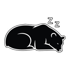 bear on a black background vector