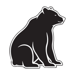 silhouette of a bear