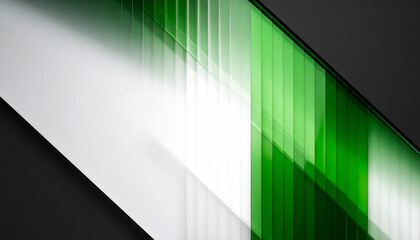 Emerald and ivory geometric gradient on dark background abstract black