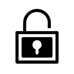Vector art of unlocked padlock