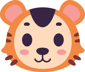 Cute Tiger Face Icon
