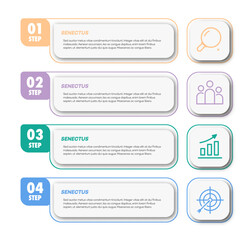 Infographic template 4 options or step 3d color style for start up, logic analysis, presentation, business strategy, theory basic operation vector 10 eps