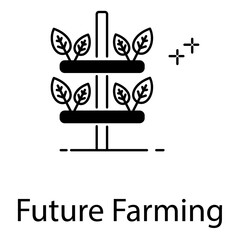 Future Farming Icon for Smart Agriculture Technology and Sustainable Food Production Innovation