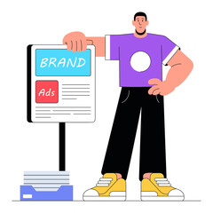 brand Ad PNG file on transparent background