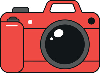 Red Digital Camera Vector Icon