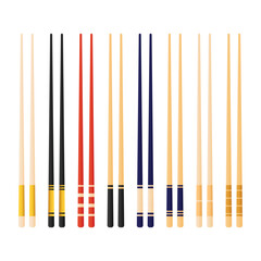 Asian Wooden Chopstick Vector Illustration