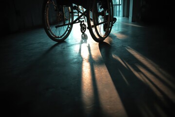 Man with Muscular Dystrophy in Wheelchair with Sunlight