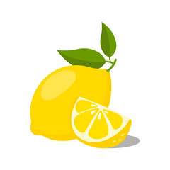 Ripe yellow lemon