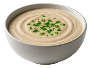 Sliced marinated herring displayed in a ceramic dish, with visible layers of red onion and a sprinkle of chopped parsley.