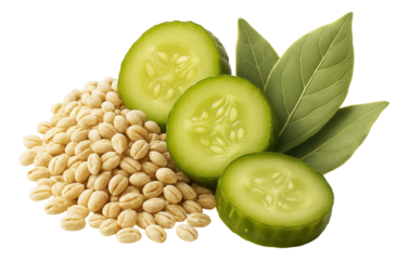 Thick-cut beefsteak on a round black slate, paired with a serving of steamed asparagus spears.