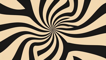 Beige and Black Abstract Design.