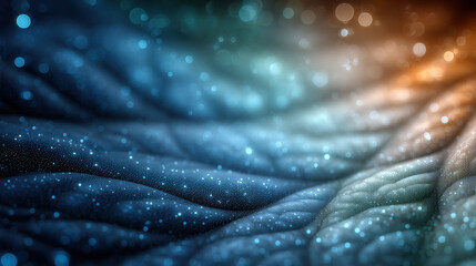 AI analyzes gut microbiome for nutrition improvement using advanced technology and data insights in a vibrant visual representation