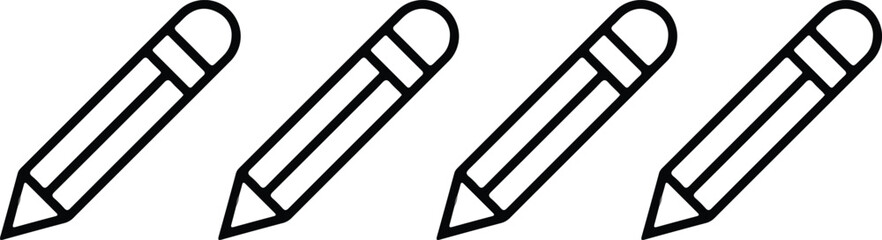 pencil icons set vector