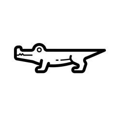 crocodile, alligator - vector icon