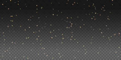 Ethereal sparkling dust with glowing particles on a dark background. Perfect for magical effects, fantasy designs, and festive decorations.