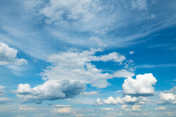 Blue sky background with white clouds