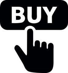 Obraz premium Eco buy button clicked by hand representing digital sustainable purchases Vector illustration