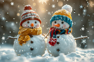 two snow whites of cheerful colors
