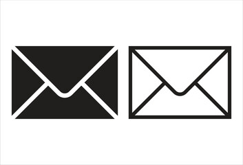 Mail icon set. email icon vector. E-mail icon. Envelope illustration