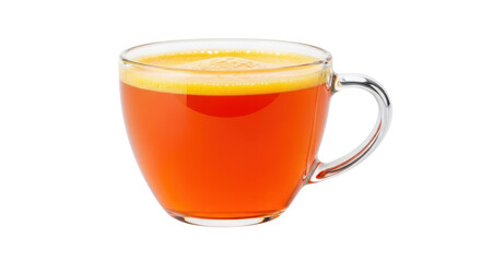 Isolated cup of orange juice ready to drink for breakfast or a healthy start to the day