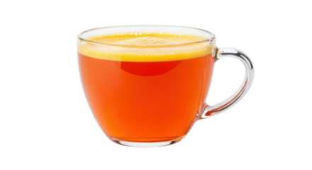 Isolated cup of orange juice ready to drink for breakfast or a healthy start to the day