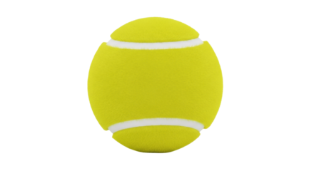 Isolated bright-yellow tennis ball close-up view, sporting equipment, sport competition concept