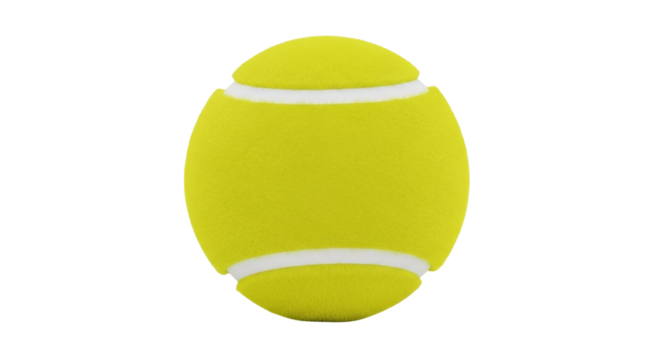 Isolated bright-yellow tennis ball close-up view, sporting equipment, sport competition concept