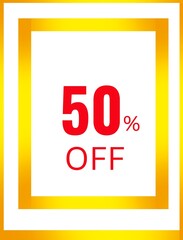 special offer sale banner, 50% off, business marketing promotion banner 