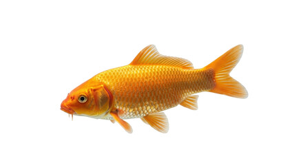 Isolated close-up of vibrant goldfish underwater animal, scaled beauty in aquatic elegance