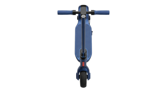 Isolated electric scooter shown from above, transportation mode for city use, mobility aid