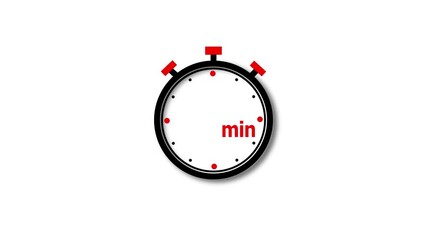 39 min clock icon animation. Clock 39-minute icon Digital and analog clock 39 minutes isolated on white background. and creating a stunning video.4k video.