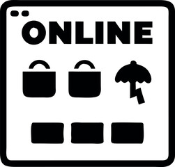 Online store homepage featuring green eco icons promoting sustainability Vector illustration