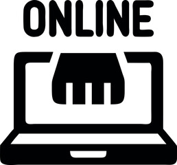 Digital laptop displaying online store homepage for sustainable shopping Vector illustration