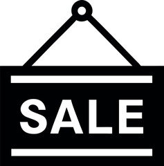 Gift box with hanging sale sign promoting festive holiday discount Vector illustration