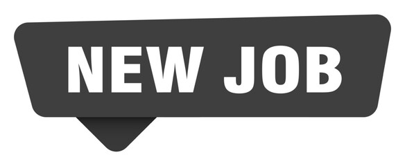 new job black sign isolated on transpatent background. new job sticker