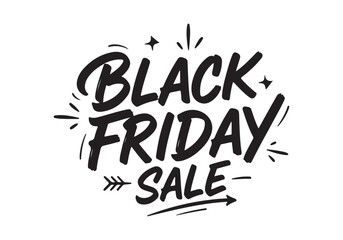 Obraz premium Vector handwritten lettering for the Black Friday sale. Typography design showcasing a special offer