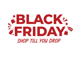 Fototapeta premium Black Friday lettering. A quote for a card or clothing. Vector illustration