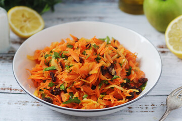 A bowl with traditional Polish carrot salad © nastyakamysheva