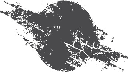 Obraz premium Monochrome illustration of a planet with volcanoes. black brush painting banner grunge graphic element. 