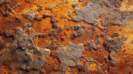 Weathered metal surface with rust and corrosion in industrial setting