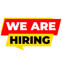 We are hiring png, team hiring template, business recruitment post, job opportunity layout, transparent design asset