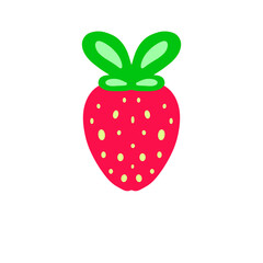 strawberry on white background