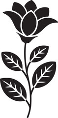 Elegant floral silhouette design perfect for branding