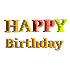 Birthday Party Elements set with Cake, Balloons, Happy Birthday 