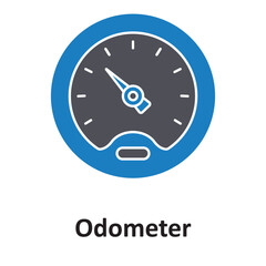 Odometer Vector icon which can easily modify or edit