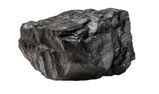 Close-up of a dark, rough, textured chunk of rock, showcasing natural geological formations