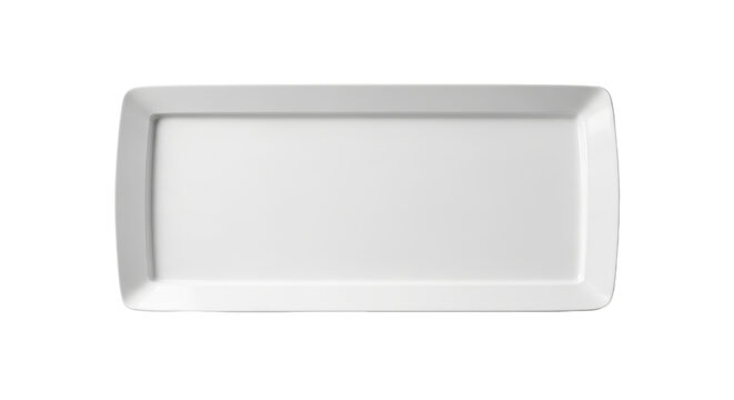 Isolated contemporary rectangle serving platter, a modern plate for catering dishes