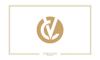 CV, VC, C, V, Abstract Letter Logo Monogram