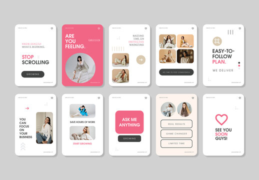 Minimalist Professional Business Marketing Social Media Story Templates