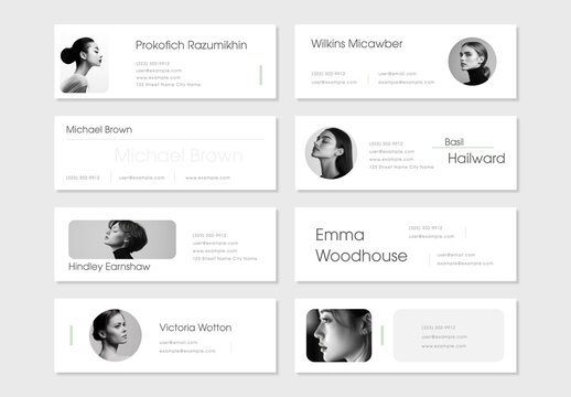 Modern Minimalist Email Signature Template Set